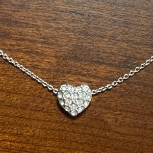 Touchstone rose gold Tiny Heart necklace 18 in